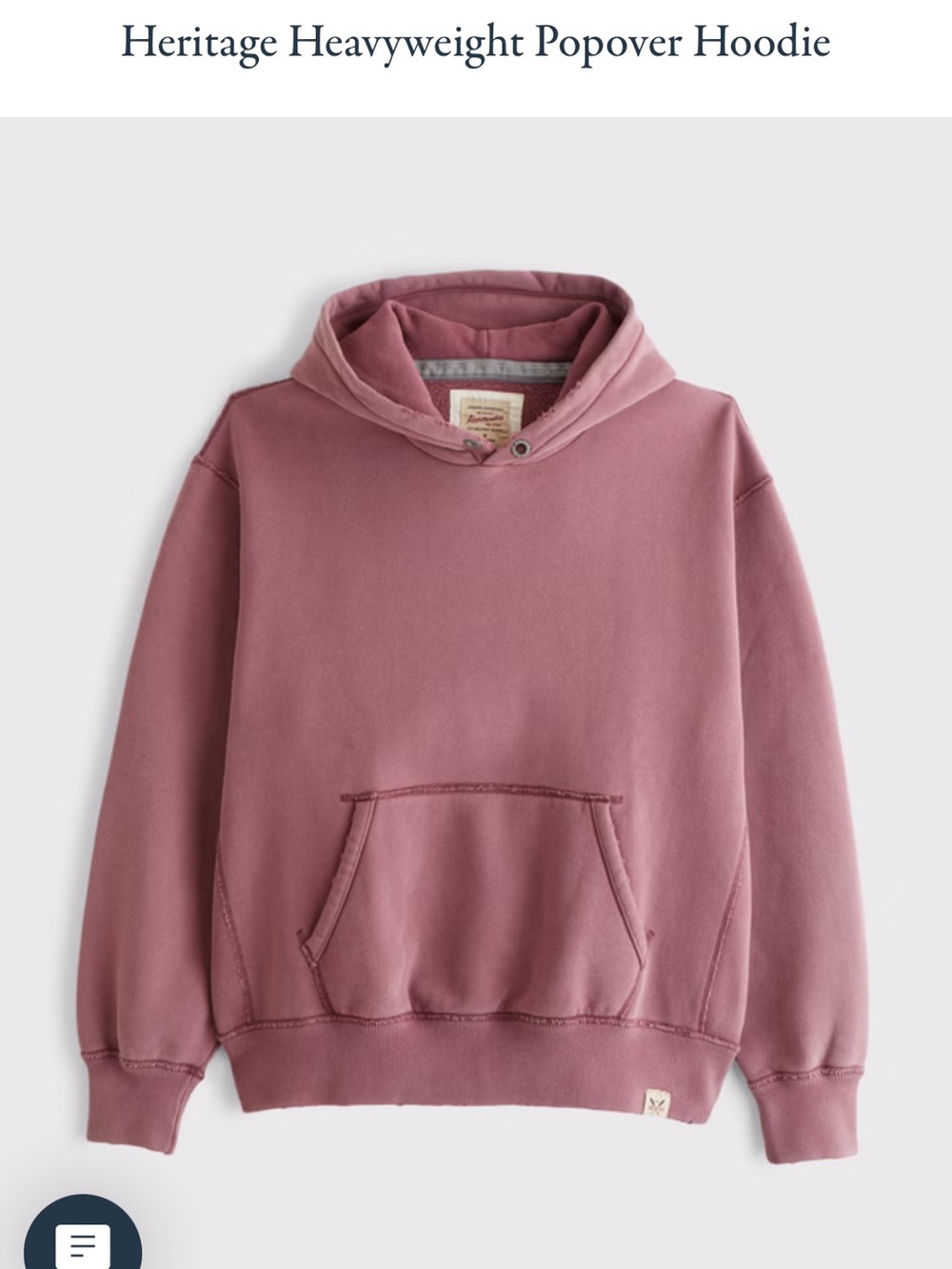 Vintage Abercrombie&Fitch Popover Hoodie - Dusty Rose size M. Euc. No flaws.